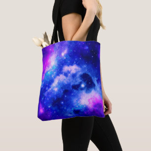 Bolsa Tote Padrão de exploração de nebulosa vibrante