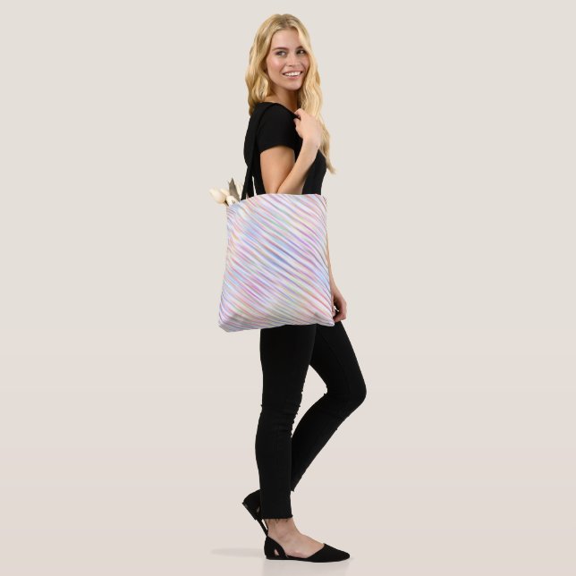 Bolsa Tote Padrão de faixas de linha simples moderna do arco- (No(a) Modelo)