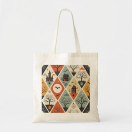 Bolsa Tote Padrão de fantasma escuro
