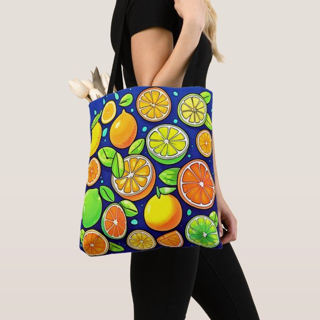 Bolsa Tote Padrão de Fatia de Citros Frescos (Close Up)