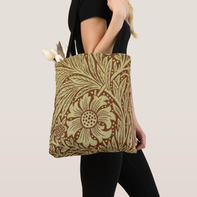Bolsa Tote Padrão de Flor Antiga Marigold de William Morris (Close Up)