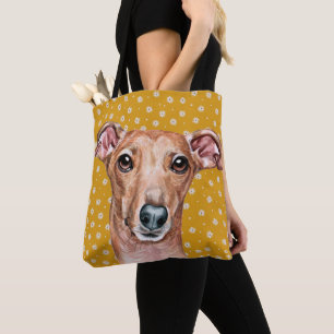 Bolsa Tote Padrão de Flor Branco Amarelo-Amarelo-Cinzento Bra