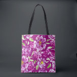 Bolsa Tote Padrão de Flor de Aquarela Púrpura Negrito<br><div class="desc">Padrão de Flor de Aquarela Púrpura Negrito</div>