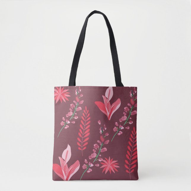 Bolsa Tote Padrão de flores. (Frente)
