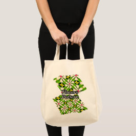 Bolsa Tote Padrão de Flores Estéticas