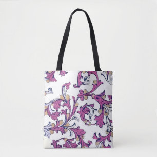 Bolsa Tote Padrão de Flores Italianas Florentinas