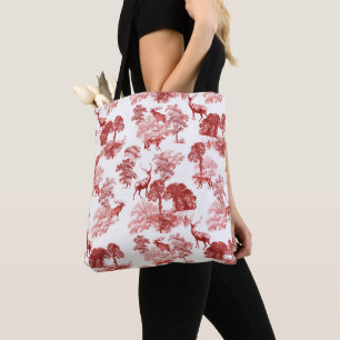 Bolsa Tote Padrão de Floresta Selvagem de Folha de Banho e R