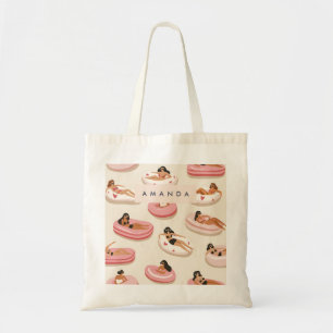 Bolsa Tote Padrão de flutuação da Piscina de Verão Personaliz