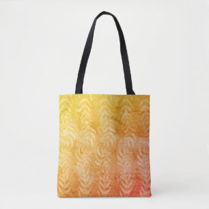Bolsa Tote Padrão de Folha Colorido Rústico Elegante Metálico