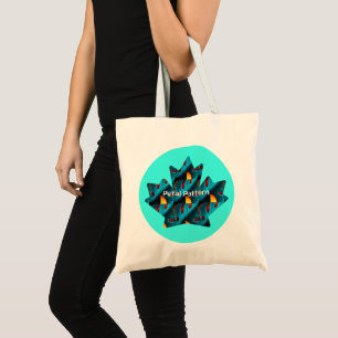 Bolsa Tote Padrão de Folha de Palma Verde