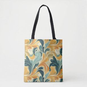 Bolsa Tote Padrão de Folha de Vintage Inspirada em Paisley (1