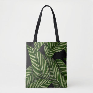 Bolsa Tote Padrão de Folha Tropical Moderna