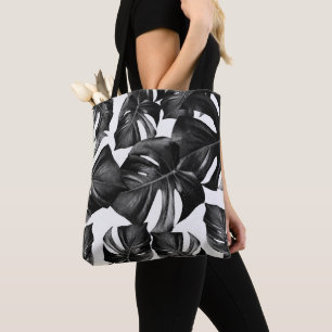 Bolsa Tote Padrão de Folhas de Monstera nº 9