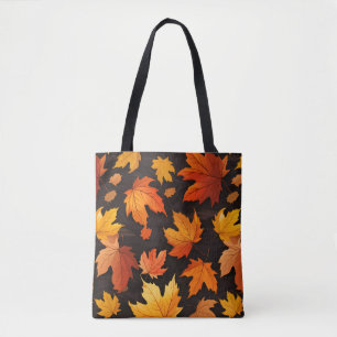 Bolsa Tote Padrão de Folhas de outono