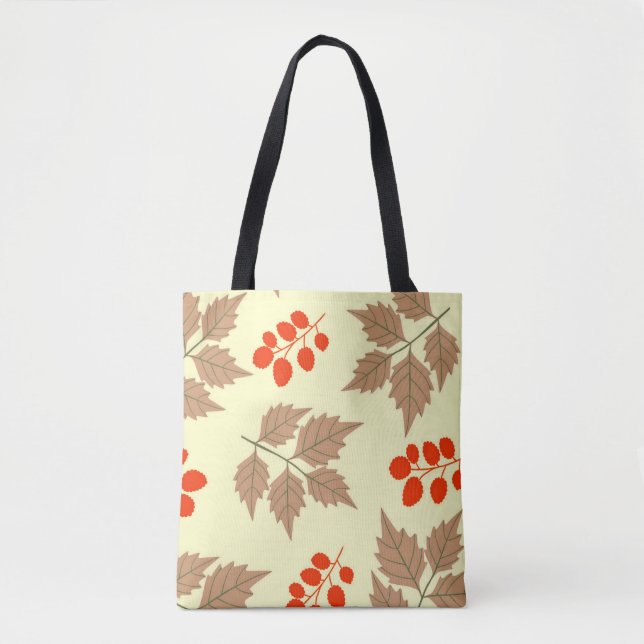Bolsa Tote Padrão de folhas de queda de cor (Frente)