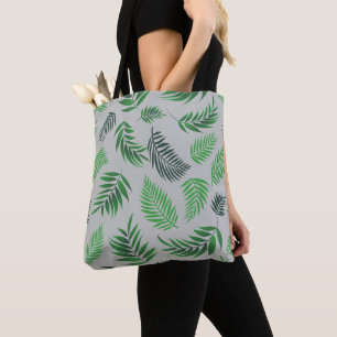 Bolsa Tote Padrão de Folhas Tropicais 11