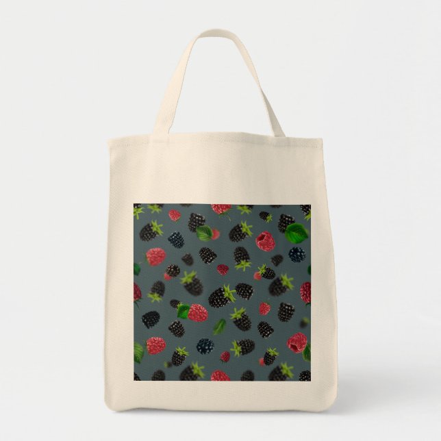 Bolsa Tote Padrão de framboesa 2 (Frente)