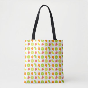 Bolsa Tote 'Padrão de Fruta Fresca' Ombro de Citrus & Morango