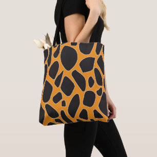 Bolsa Tote padrão de girafa abstrato