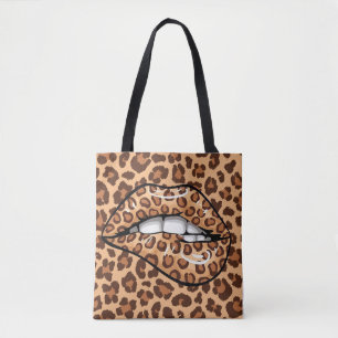 Bolsa Tote Padrão de guepardo castanho-leopardo