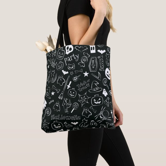 Bolsa Tote Padrão de Halloween (Close Up)