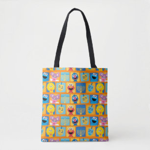 Bolsa Tote Padrão de Hanukkah da Rua Sésame