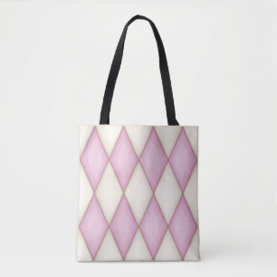 Bolsa Tote Padrão De Harlequin De Verificação De Diamante 