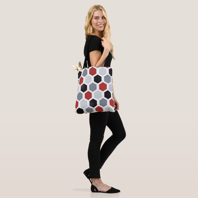 Bolsa Tote Padrão de Hexágono de Arte Moderna (No(a) Modelo)