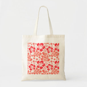 Bolsa Tote Padrão de hibiscos laranja e vermelho - Havaí!