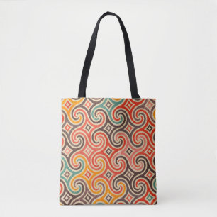 Bolsa Tote Padrão de ilustração das espirais retrorreflect