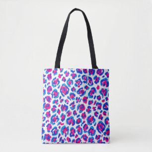 Bolsa Tote Padrão de Impressão de Leopardo Neon