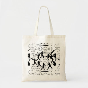 Bolsa Tote Padrão de jogo de beisebol.w
