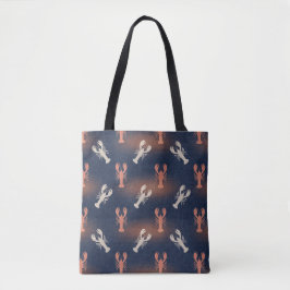 Bolsa Tote Padrão de Lagosta Costeira – Verão Náutico de Frut