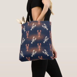 Bolsa Tote Padrão de Lagosta Costeira – Verão Náutico de Frut