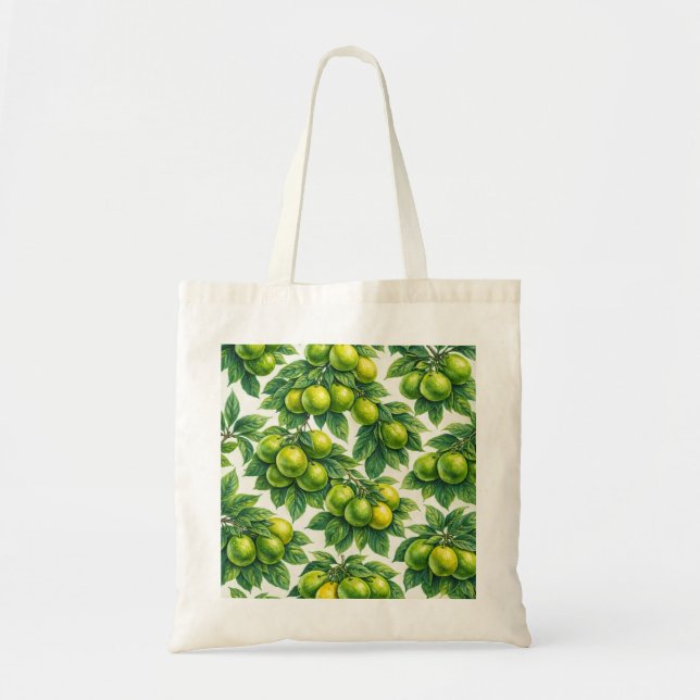 Bolsa Tote Padrão de Laranja Calamondin (Frente)