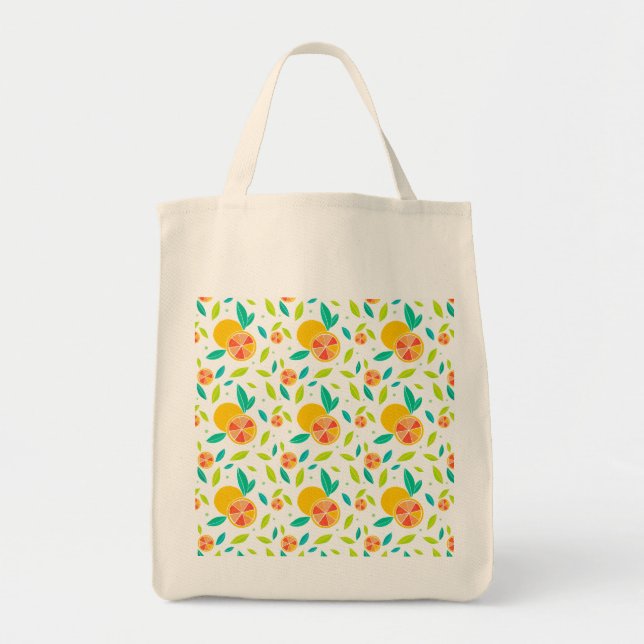 Bolsa Tote Padrão de Laranjas Doce da Aquarela (Frente)