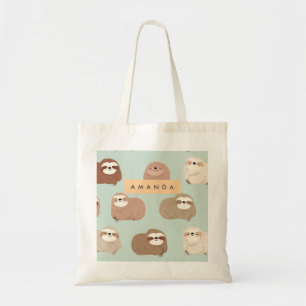 Bolsa Tote Padrão de Largura Adorável de Pastel Personalizado