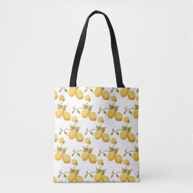 Bolsa Tote Padrão de limão da vindima (Frente)