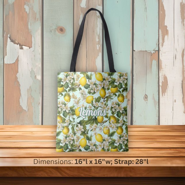 Bolsa Tote Padrão de Limões (Criador carregado)