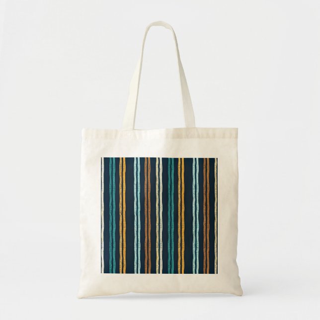 Bolsa Tote padrão de Linhas Verticais Abstratas (Frente)