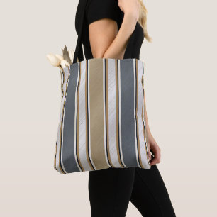 Bolsa Tote Padrão de Listra Elegante e Moderno