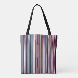Bolsa Tote Padrão de Listra Vertical Inspirado em Art Déco