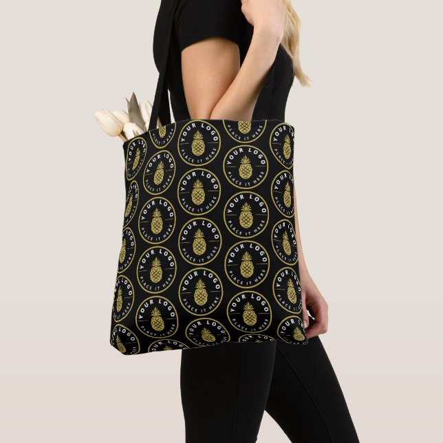 Bolsa Tote Padrão de logotipo comercial personalizado de chic (Close Up)