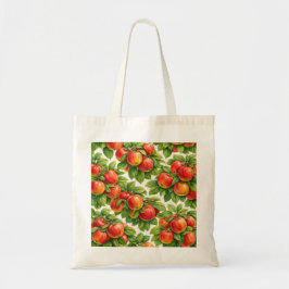 Bolsa Tote Padrão de Maçã Vermelha