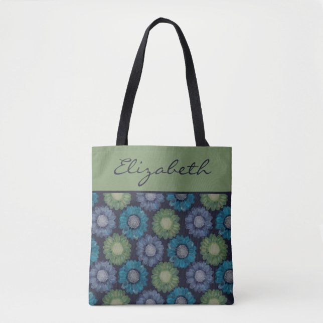 Bolsa Tote Padrão de margarida elegante (Frente)