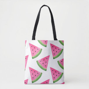 Bolsa Tote Padrão de Margem de Watercolor Melon