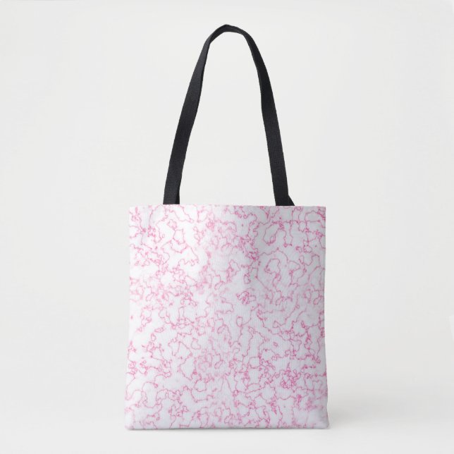 Bolsa Tote Padrão de mármore rosa (Frente)