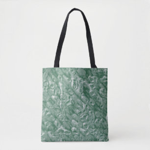 Bolsa Tote Padrão de Mármore Verde Floresta Escuro