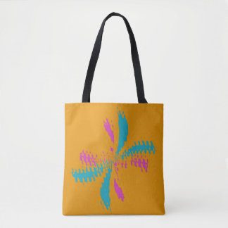 Bolsa Tote Padrão de Mensagem de Voo da Borboleta de Abstrato