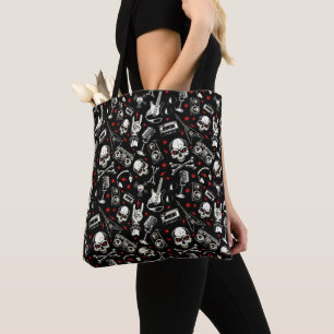 Bolsa Tote Padrão de metal pesado retroativo